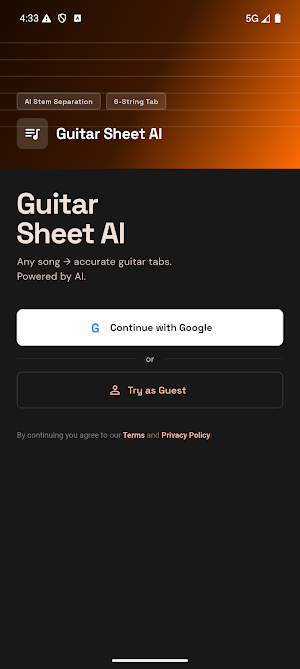 Guitar Sheet AI Screenshot 0