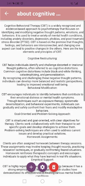 cognitive : behavioral therapy Screenshot 1