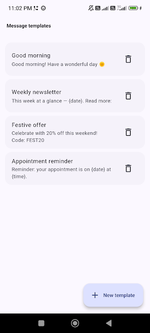 MesGora: Message Scheduler Screenshot 2