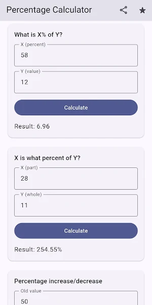 Percentage Calculator :Adolime Screenshot 1