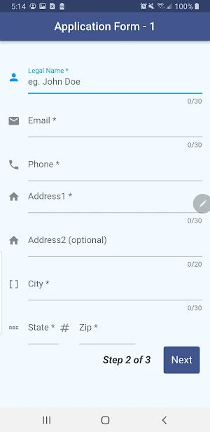 Poll Worker Signup Form Screenshot 1