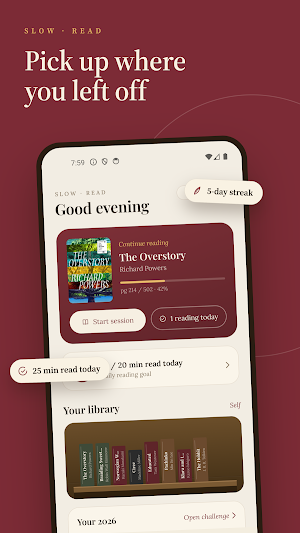 SlowRead - Bookshelf & TBR Screenshot 0