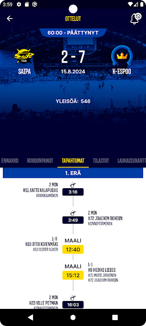 Kiekko-Espoo Screenshot 2