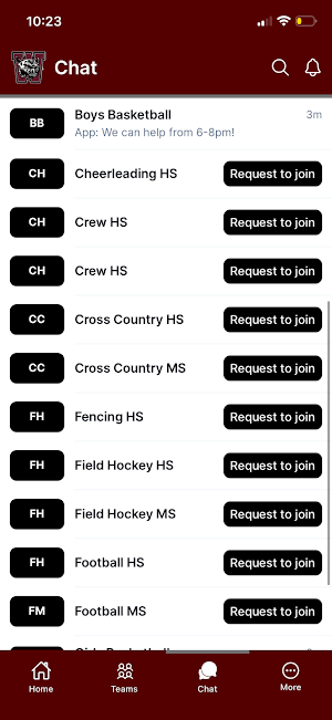Weston Wildcats Athletics Screenshot 2
