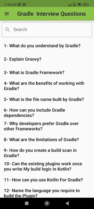 Gradle Interview Question Screenshot 0