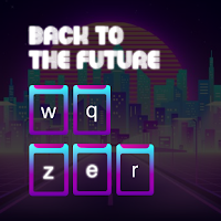 Neon led back to the future keyboard