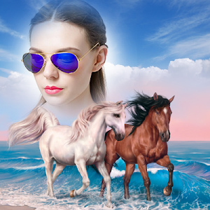 Horse With Man Photo Suit- Horse Photo Frame Screenshot 0