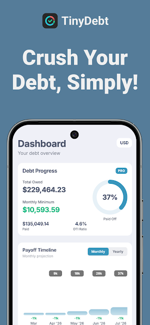 TinyDebt: Debt Payoff Tracker Screenshot 0