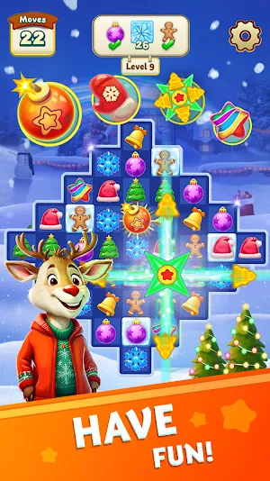 Christmas Adventure 3: Match-3 Screenshot 1