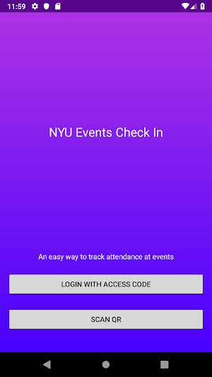 NYU Events Check In Screenshot 0