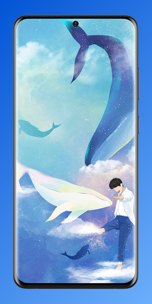 Kawaii Whale Wallpaper Screenshot 2