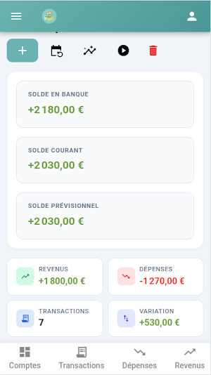Mon Compte – Budget & Dépenses Screenshot 1