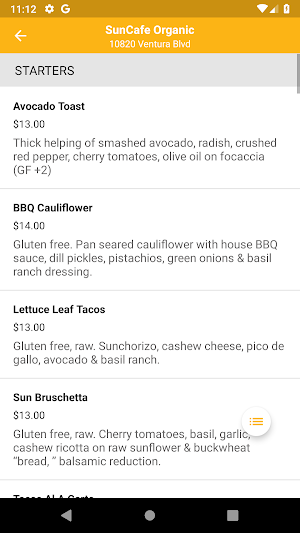 Suncafe Ordering Screenshot 1