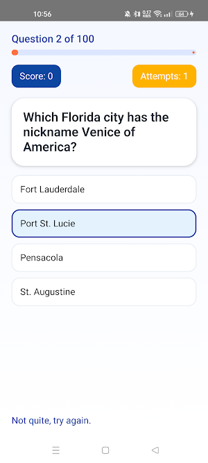 Florida Trivia Quiz Screenshot 2