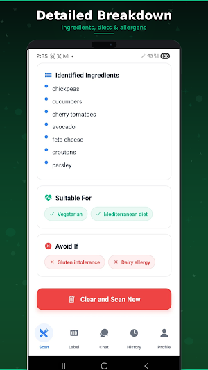 FoodLens - AI Food Scanner Screenshot 1