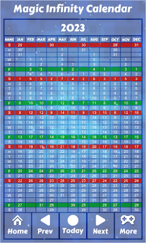 Magic Infinity Calendar Screenshot 2