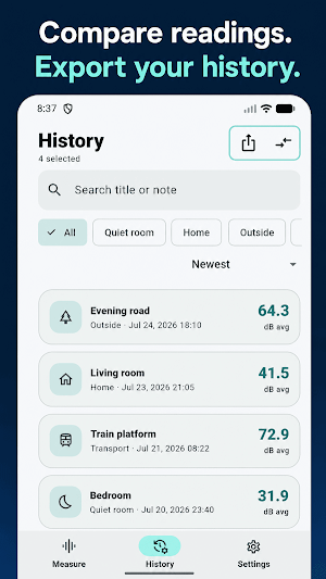 Noise Diary & dB Meter Screenshot 2