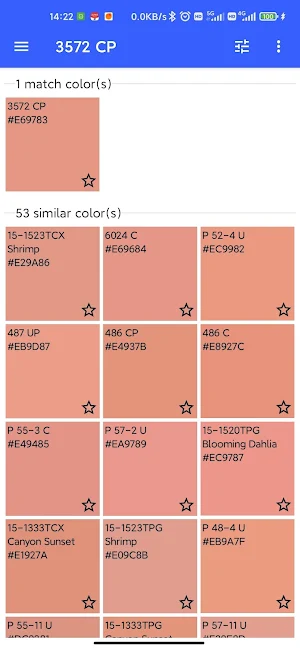 Pantone Colors Screenshot 3