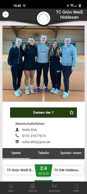 TC Grün-Weiß Hiddesen Screenshot 2