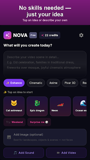 NOVA - AI Video Generator Screenshot 2