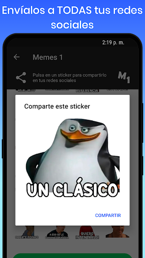 Memepedia sin internet - Stickers de memes para WA Screenshot 3