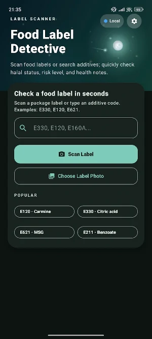 Food Label Detective Screenshot 1