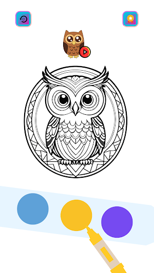 ASMR Color Mandala Bird Relief Screenshot 3