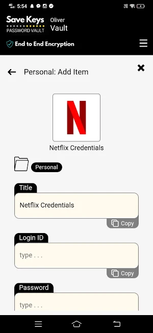 Save Keys Screenshot 2