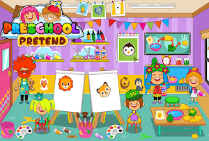 Pretend Preschool - Kids School Learning Games Screenshot 0