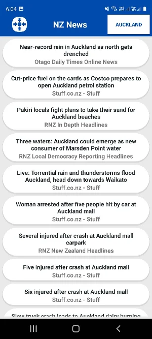 New Zealand News Feeds Screenshot 2
