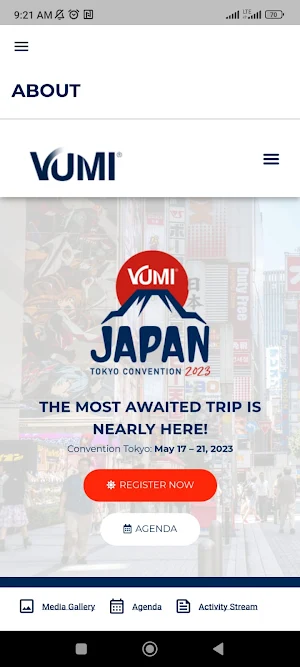 VUMI Events Screenshot 2