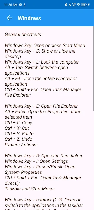 Computer ShortKeys Screenshot 2