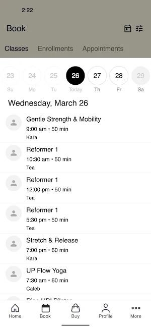 UP Pilates Studio Inc. Screenshot 2