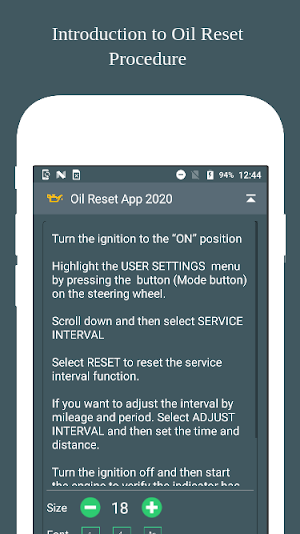 Oil Reset - Upto 2020 Screenshot 2