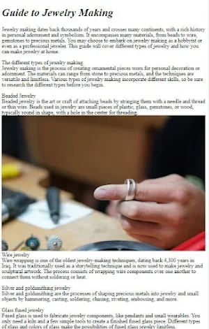 Handmade Jewelry Tutorial Screenshot 0