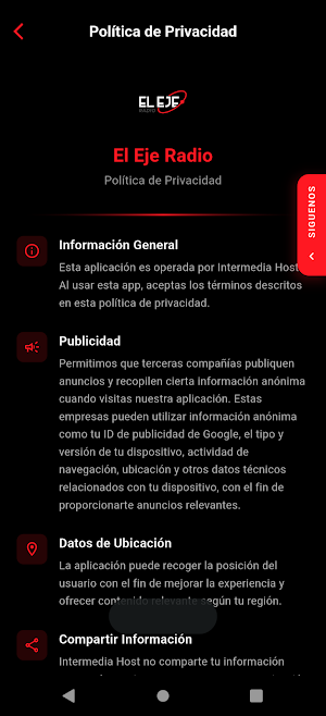 El Eje Radio Screenshot 3