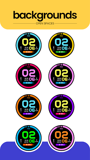 Neon Horizon Watch Face Screenshot 3
