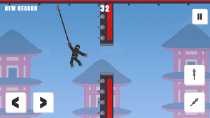 Ninja Rope: Swinging Game Screenshot 2