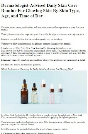 Daily Skin Care Routine Tips Screenshot 1