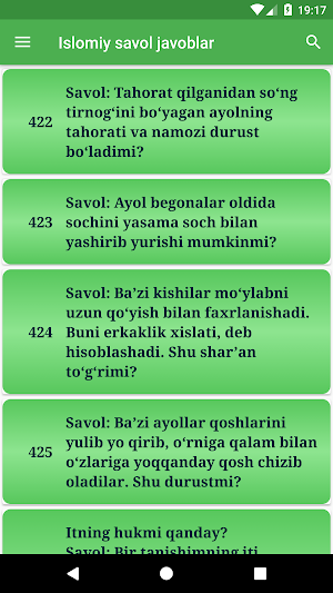 Islomiy savol javoblar Screenshot 3