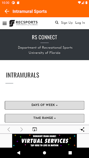 UF RecSports Screenshot 2