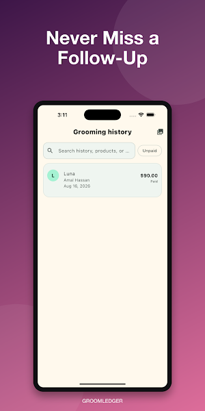 GroomLedger: Pet Grooming Screenshot 2