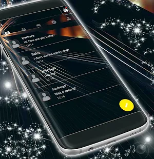 Black SMS Theme screenshot 3