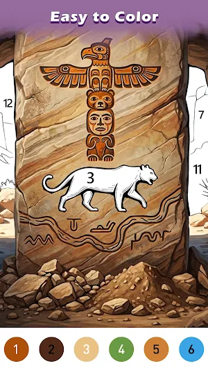 Ancient Color By Number Game Screenshot 2