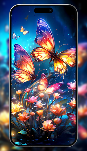Glowing Butterfly Wallpaper Screenshot 3