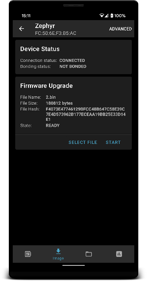 nRF Connect Device Manager Screenshot 1