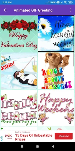 Happy Weekend: Greetings, GIF Wishes, SMS Quotes Screenshot 0