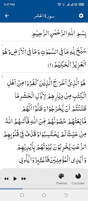 Surah Hashr سورة الحشر Screenshot 0