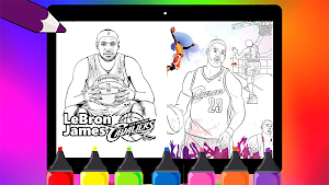 Basketball Stars Coloring Book Screenshot 0