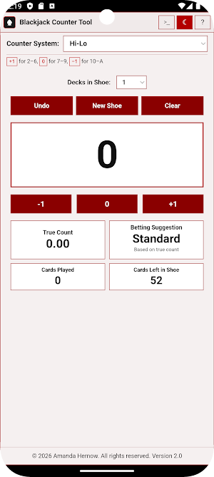Blackjack Counter Tool Screenshot 1
